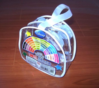 Maßgeschneiderte hochwertige Öko-Freundliche benutzerdefinierte klar PVC Spielzeug Tasche