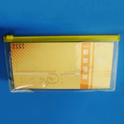 Customized high quality Clear PVC Zip Stationery Bag