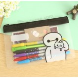 Aangepaste hoge kwaliteit creatieve Pvc transparante kleine potlood tas studenten eenvoudige briefpapier tas