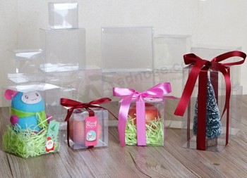 Groothandel aangepaste hoge kwaliteit Pvc transparante doos kerst kleine geschenkdoos