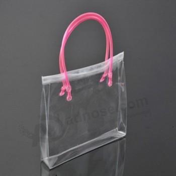 оптовое подгонянное высокое качество эко-удобная дешевая прозрачная рекламная сумка из пвх для супермаркета