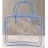 Al por mayor 生态 personalizado de alta calidad-Amigable hermoso bolso de maquillaje de Cloruro de polivinilo con asas