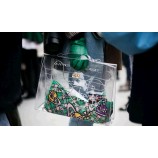 批发定制高品质处理风格和PVC材料光泽袋与按钮