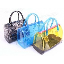 Wholesale Customized high quality Durable Clear PVC Summer Beach Bag Handbags with your logo