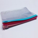 批发定制高品质热销耐用透明PVC文件包装袋带定制标识