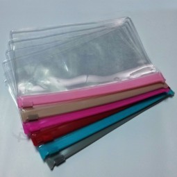 En gros personnalisé de haute qualité en plastique transparent Pvc fichier fermeture à glissière sac