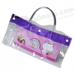 Wholesale Customized high quality PVC Stationery Bag With Handle and your logo