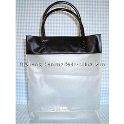 Großhandel maßgeschneiderte Qualität eco-Freundliche schwarze und weiße PVC-Tasche mit Griff