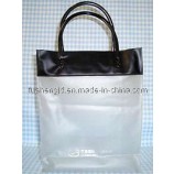 Wholesale Customized high quality Eco-Friendly Black and White PVC Bag with Handle and your logo