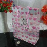 Groothandel aangepaste hoge kwaliteit duidelijke hamdles Pvc fashion boodschappentas