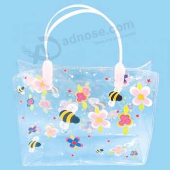 Wholesale Customized high quality Cheap Price Soft PVC Plastic Colour PVC Shopping Bag