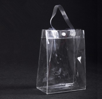 Customized high-end Sample Design Clear PVC Hand Bag Promotional Bag
