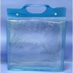 Customized high-end Eco-Friendly Clear PVC Packing Bag with Buuton and Hand