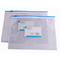 Customized high-end China Wholesale Transparent PVC Ziplock Document Bag with Pocket