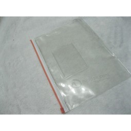 Customized high-end OEM Low Price Clear PVC Document Bag with Small Pockets