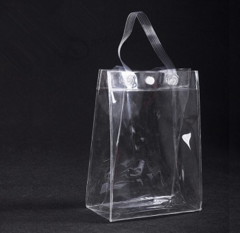 Customized high-end Recyclable Transparent PVC Hand Bag with Custom Logo