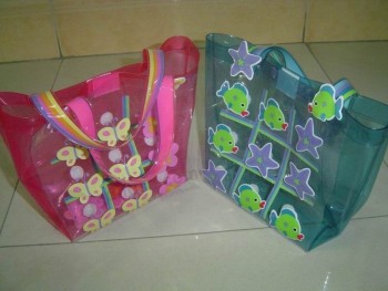 Customized high-end Eco-Friendly Durable Big PVC Hand Bag, PVC Shopping Bag