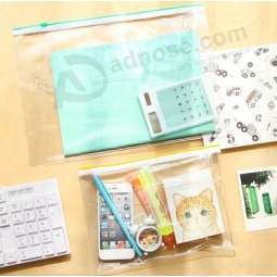 Haut personnalisé-Fin de protection de l'environnement transparent sac imperméable à l'eau de document de fermeture à glissière de Pvc