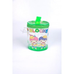 맞춤형 최고-끝 oem 명확한 소형 귀여운 Pvc 실린더 모양 손잡이 부대