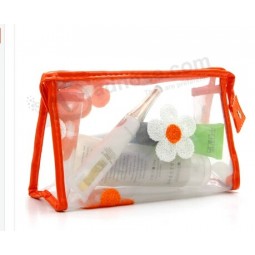 Customized high-end OEM Flower Pattern Plastic PVC Makeup Bag