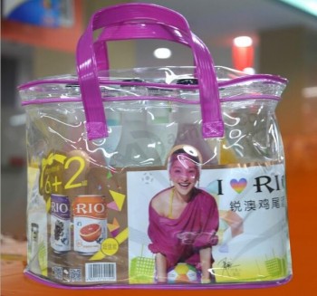 Customized high-end PVC Transparent Bags, Thick Plastic Gift Hand-Held Bags