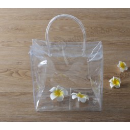 맞춤형 최고-최종 에코 - 친화적 인 명확한 플라스틱 Pvc 손 가방
