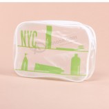 맞춤형 최고-끝 oem 선전용 아름다움 명확한 Pvc 지퍼 주문을 받아서 만들어진 로고를 가진 화장 용 주머니