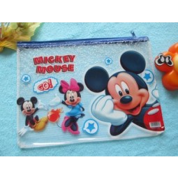 Customized high-end Eco-Friendly Soft Frosted PVC Ziplock Bag Student Pencil Bag