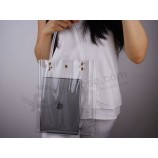 Individuell hoch-Endee clear Buch Magazin zu speziellen PVC Vinyl Shopper Handtaschen