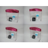 Personalizado alto-Final bolsa de cosméticos de Cloruro de polivinilo de cremallera transparente eco amigable