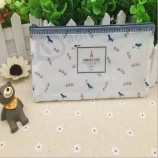 Personalizado alto-Final bolsa de papelería de plástico cremallera Cloruro de polivinilo floral fresco