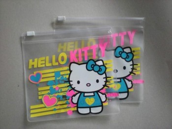 Customized high-end Clear Plasctic Stationery PVC Zipper Pouch