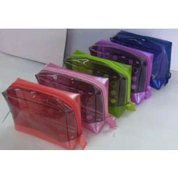 맞춤형 최고-지퍼와 100 % 생분해 성 Pvc toiletry 가방 엔드
