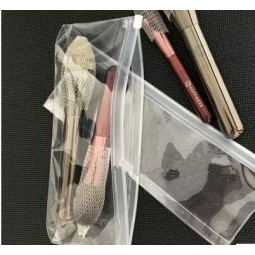 Customized high-end Simple Design Transparet PVC Brushes Bag with Ziplock