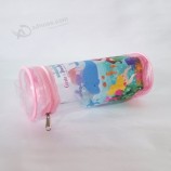 Schattige mode duurzame Pvc cilindervormige tas met ritssluiting