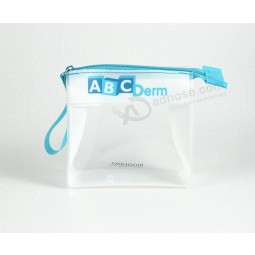 Wholesale Customized high-end Eco-Friendly Clear PVC Travel Skin Care Zipper Bag with Custom Logo