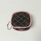 Bolso de embrague personalizado de alta calidad de la impresión mini Cloruro de polivinilo zipper