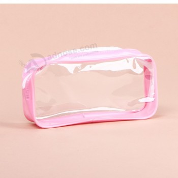 Eco personalizado de alta calidad-Amigable bolsa de cremallera de Cloruro de polivinilo clara para el cuidado de la piel