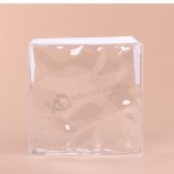 Customized high quality Durable Clear PVC Stand up Zipper Pouch for Cosmetics