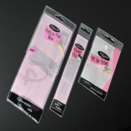 Outils de maquillage en plastique souple Pvc clair de haute qualité personnalisés sacs d'emballage avec fermeture à glissière et titulaire