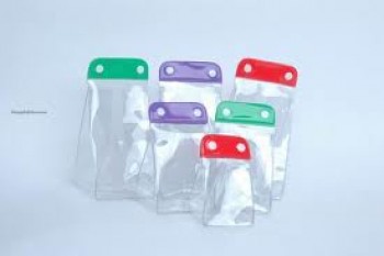 Pequeño bolso del Cloruro de polivinilo del botón claro de alta calidad modificado para requisitos particulares del precio bajo