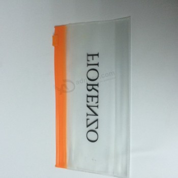 Al por mayor personalizado alto-Termine las ventas calientes clara bolsa ziplock Cloruro de polivinilo con tamaño personalizado