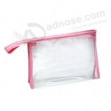 Wholesale Customized high-end Accept Order Sewing Clear PVC Zipper Bag