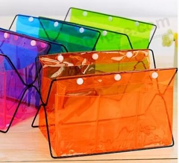 批发定制高-结束热卖多彩折叠PVC化妆品盒