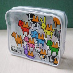 Großhandel angepasst hoch-Endee wasserdichte längliche klare PVC-Make-up Tasche mit Reißverschluss