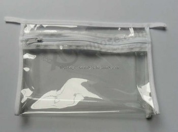 Wholesale Customized high-end OEM Clear Sewing PVC Zipper Plastic Bag