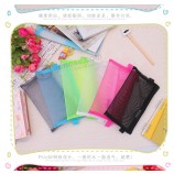 批发定制高-最终打印可爱糖果色PVC网袋