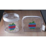 批发定制高-用于化妆品的透明PVC塑料拉链袋