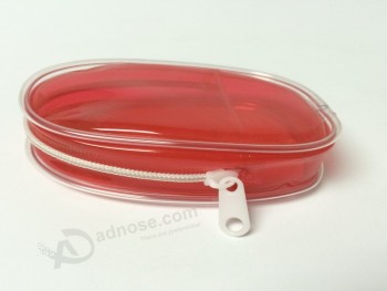 Wholesale Customized high quality Print Mini Cute Round PVC Clutch Bag with Zipper