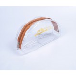 En gros personnalisé de haute qualité impression migPasn Pvc rond pochette avec fermeture à glissière